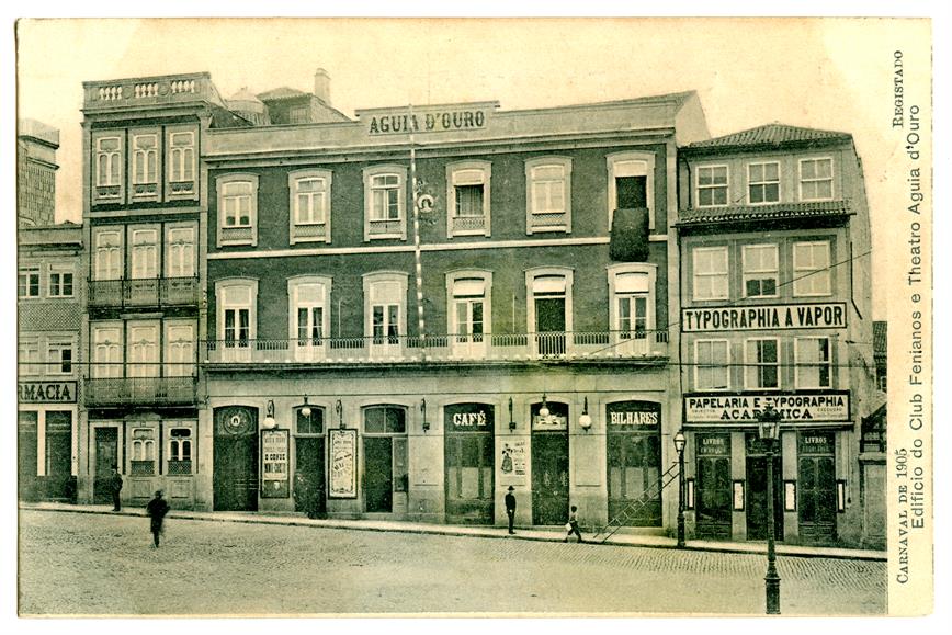 Carnaval de 1905: edificio do Clube Fenianos e