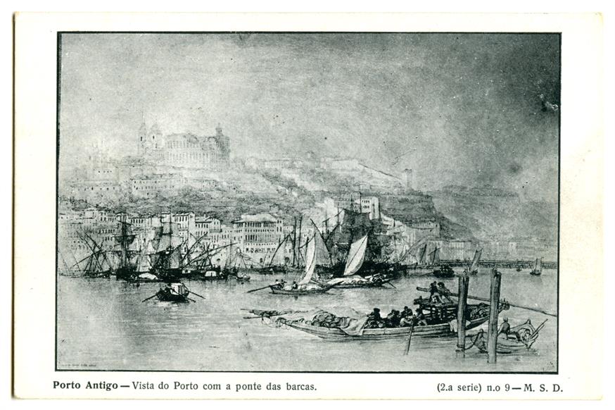 Porto antigo : vista do Porto com ponte das barcas