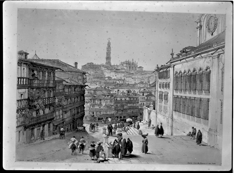 O Convento de Avé-Maria de S. Bento e a estação central de caminhos de ferro do Porto : Oporto from nummery of San Bento