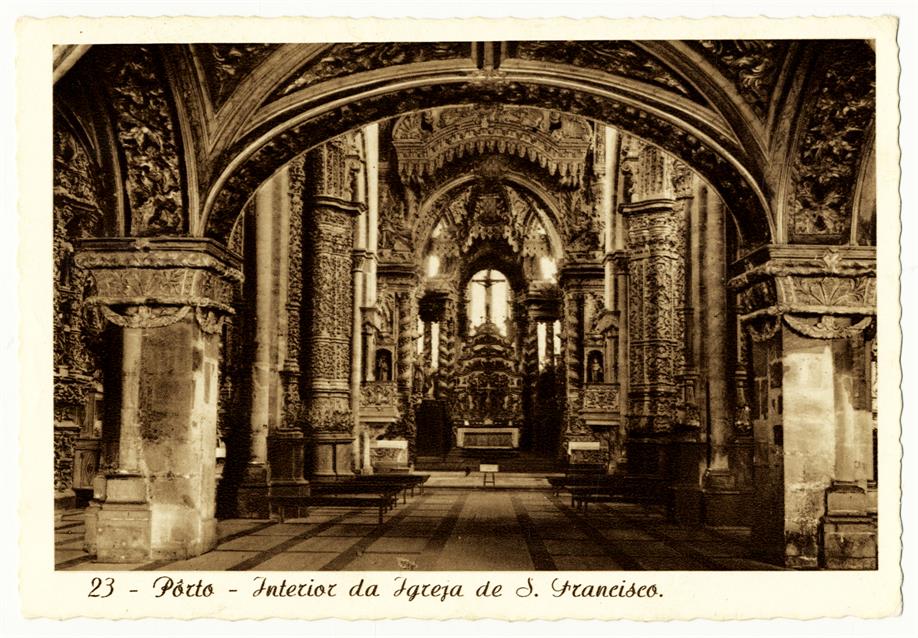 Porto : interior da Igreja de São Francisco