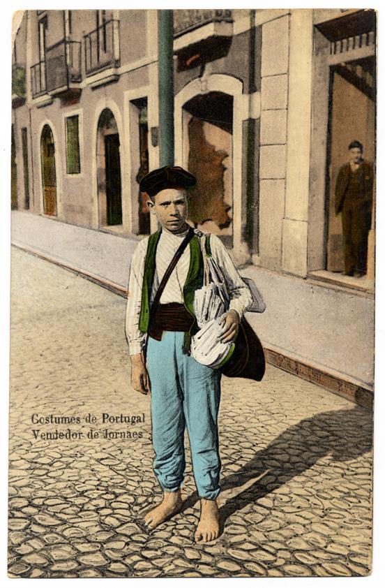 Costumes de Portugal : vendedor de jornais