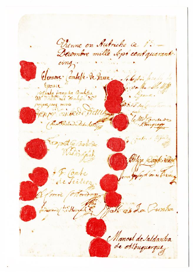 Contrato de casamento de Sebastião José de Carvalho e Melo com a Condessa de Daun