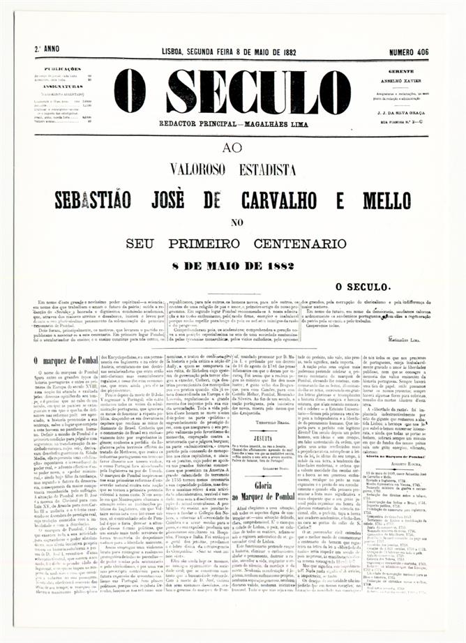 O Século : Lisboa, 8-5-1882, p. 1