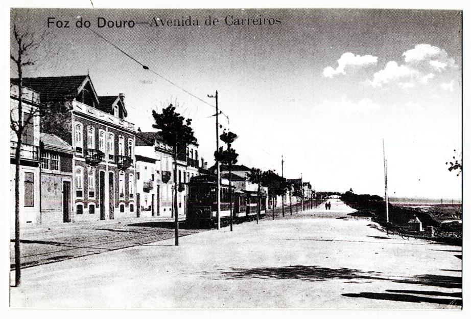 POSTAIS ANTIGOS DA FOZ : Foz do Douro e Nevogilde: Avenida de carreiros : actual Av. do Brasil (Nevogilde)