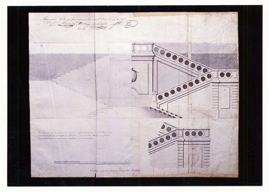 Projecto, não realizado, de uma escadaria para o Mercado do Bolhão, 1846 (original do A.H.M.P.)