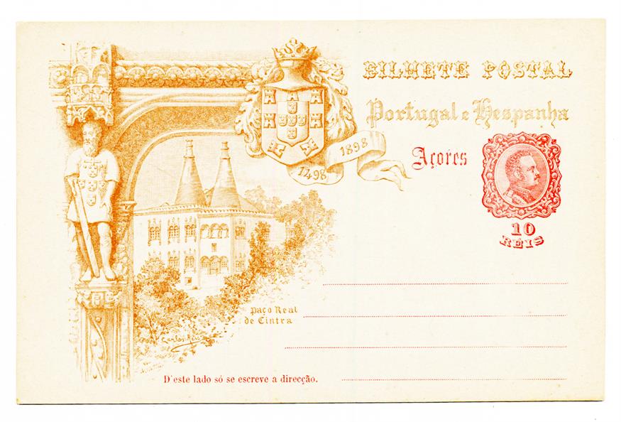 Bilhete Postal [para] Açores : Paço Real de Cintra