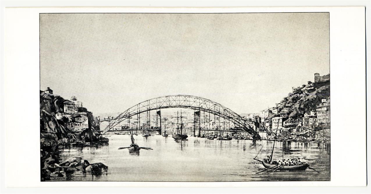 1.° Centenário da Ponte Luís I: anteprojeto de ponte levadiça para passagem de navios, por Eiffel & Cie
