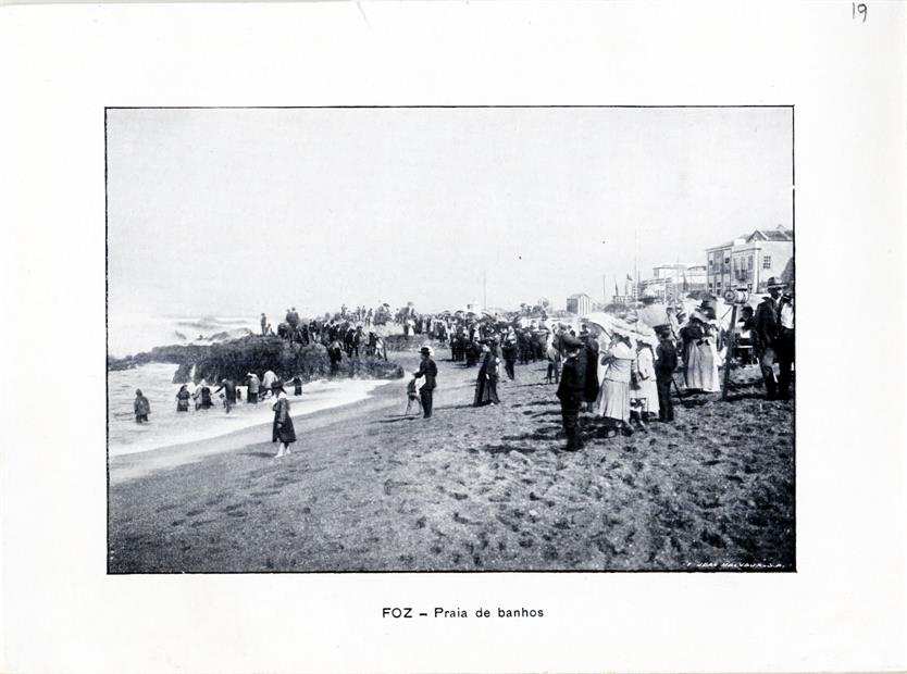 Recordação do Porto : FOZ : Praia de banhos