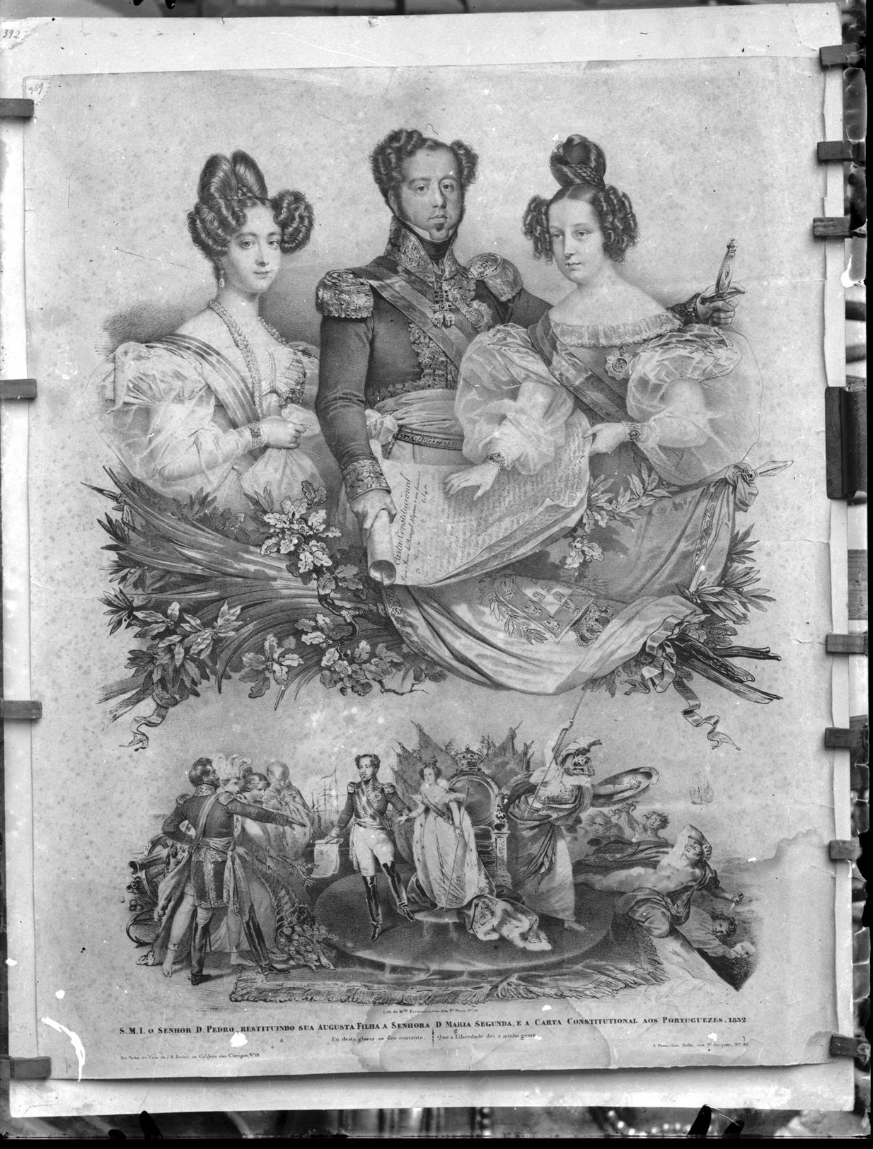 S.M.I. O Senhor D. Pedro, restituindo sua augusta filha a senhora D. Maria II, e a carta constitucional aos portugueses : 1832
