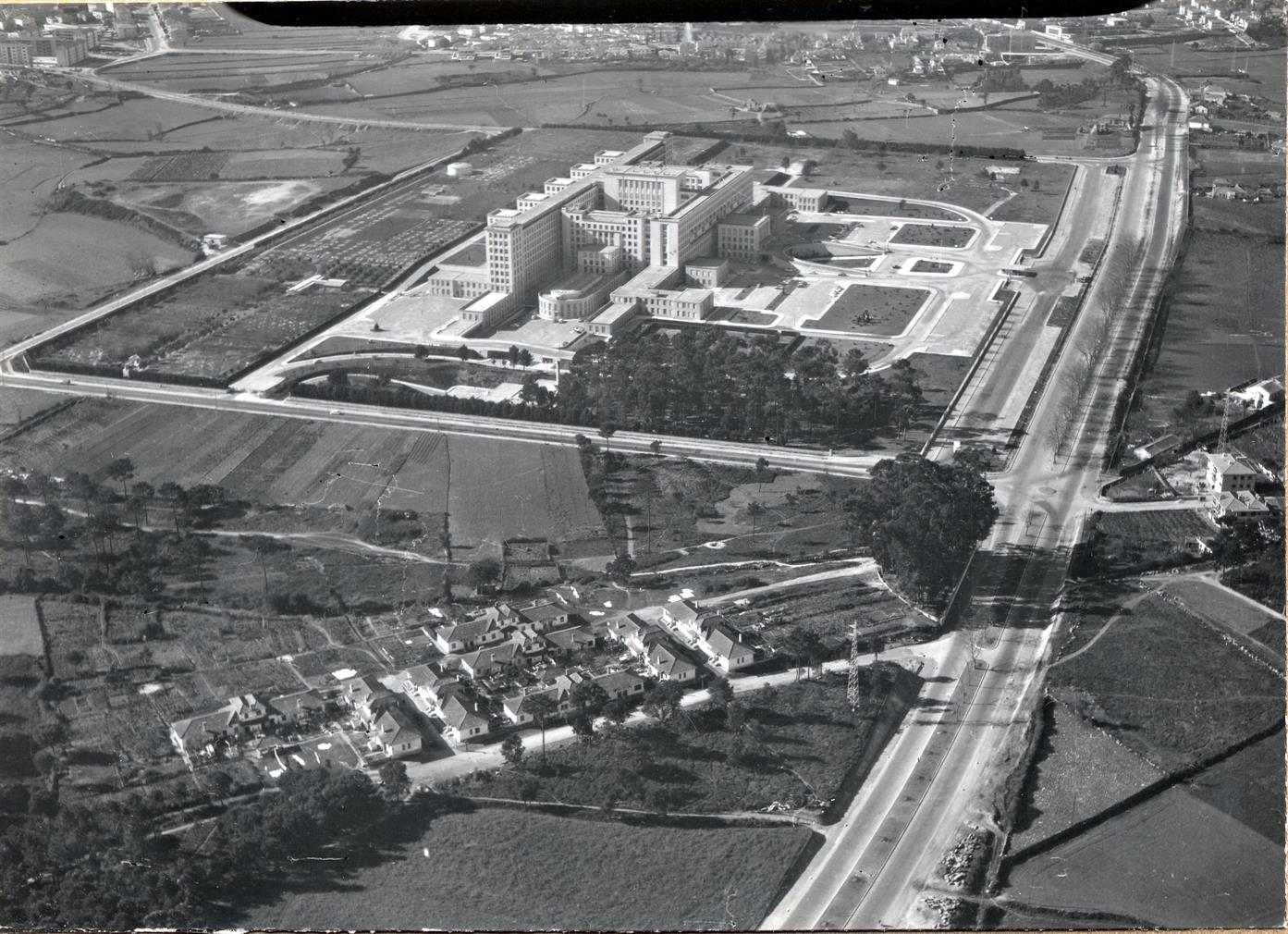 Vista aérea do Hospital escolar