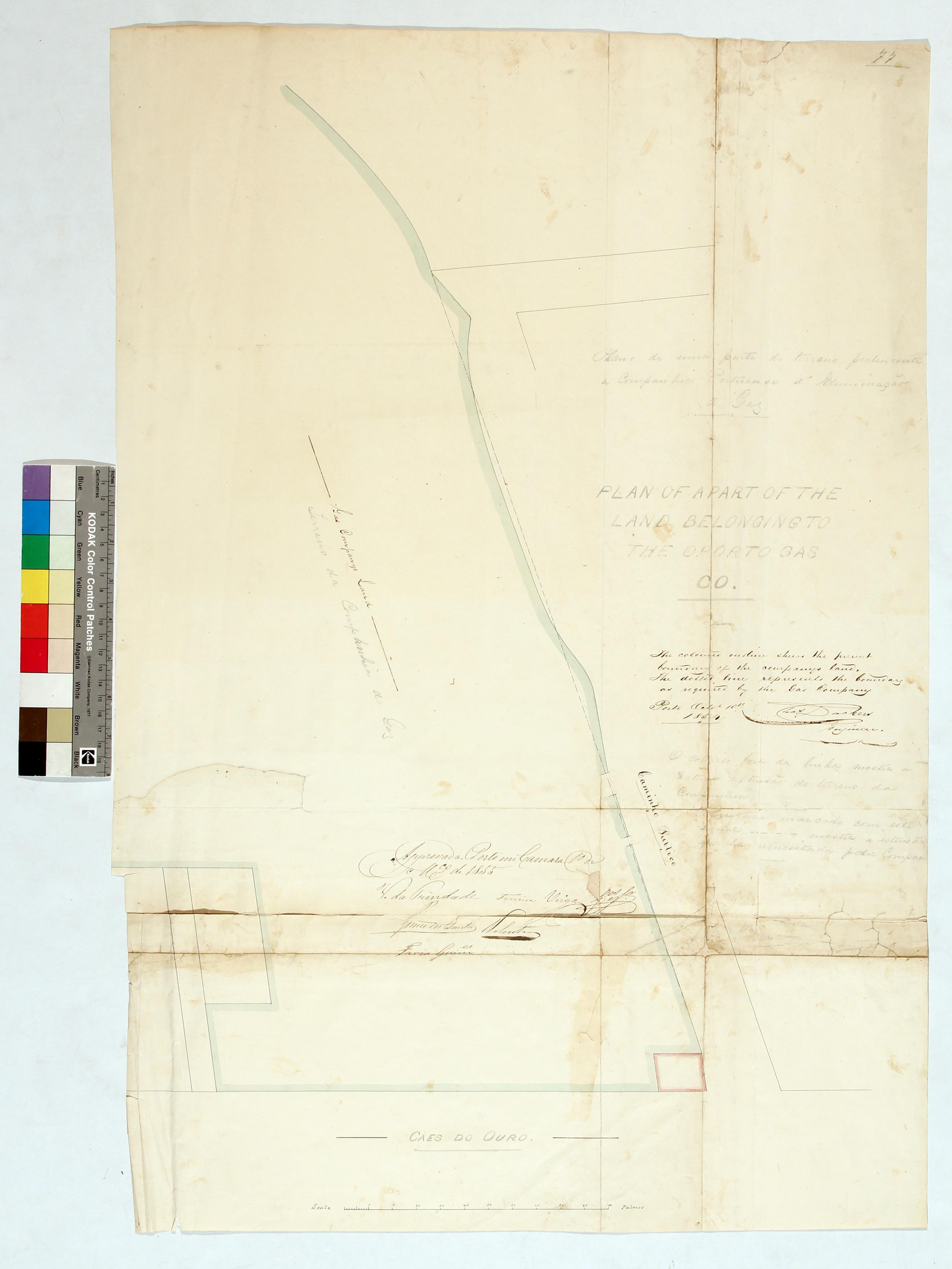 Plan of a part of the land belonging to the Oporto Gas Company ()