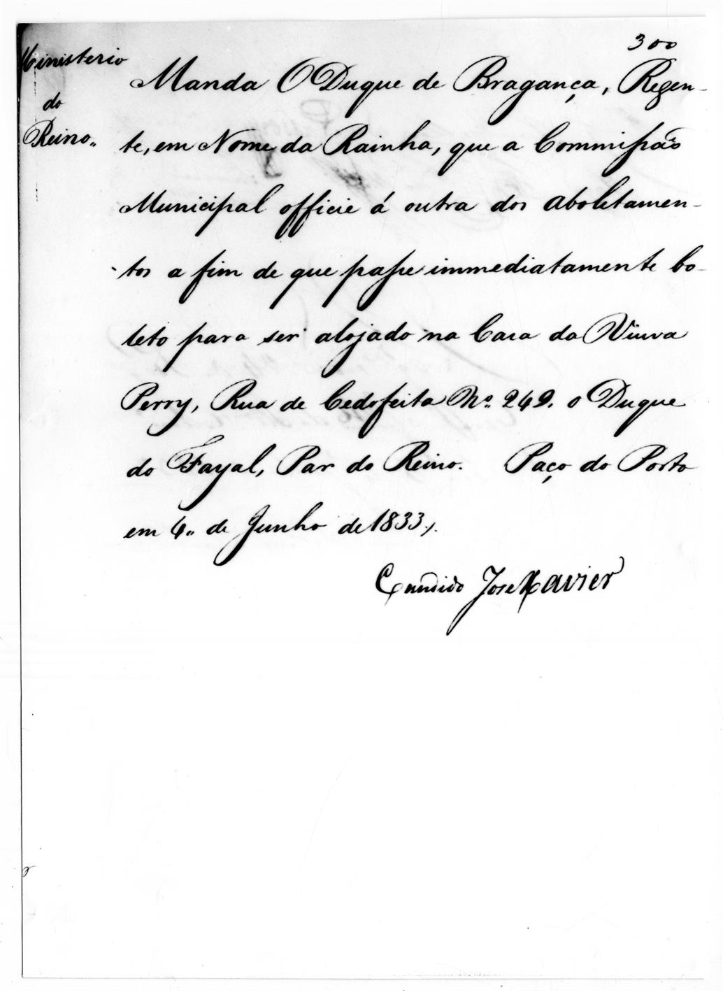 O cerco do Porto : exposição comemorativa do 150º aniversário : documento manuscrito do tempo do cerco