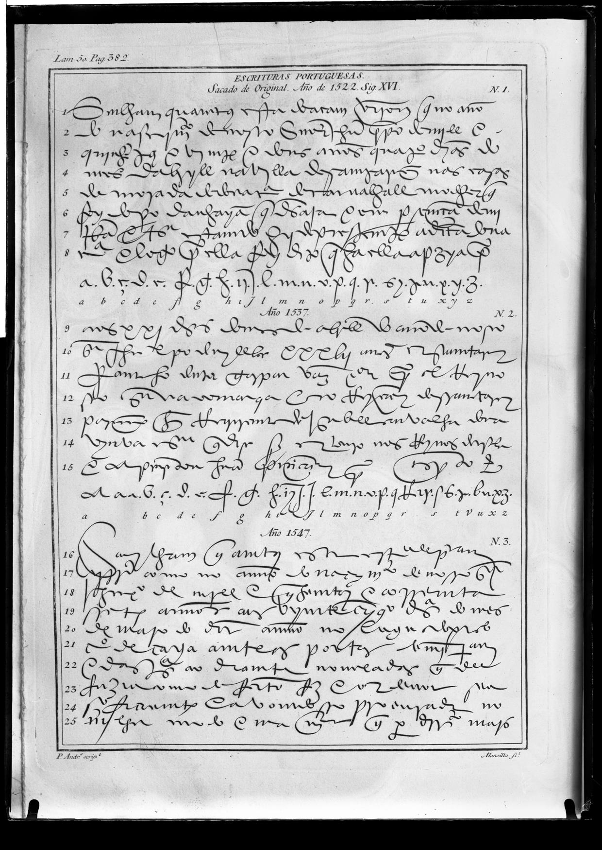 [Compêndio de Paleografia] : escritas portuguesea tiradas do original : [século XVI] : página 382