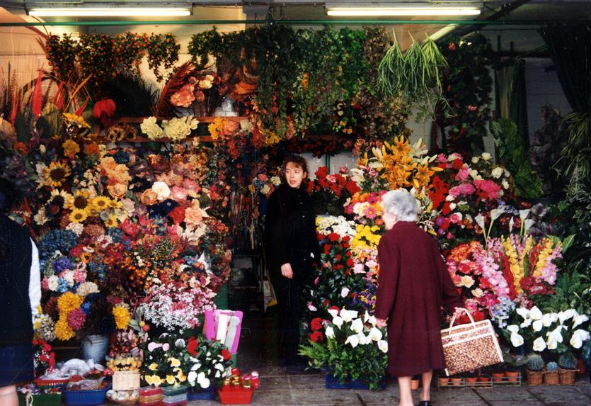 Florista no Mercado do Bolhão