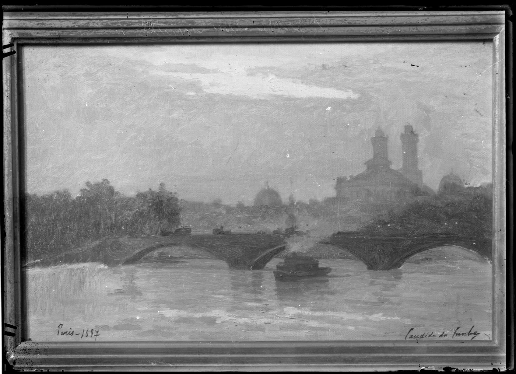 Paris : ponte sobre o rio Sena : pintura