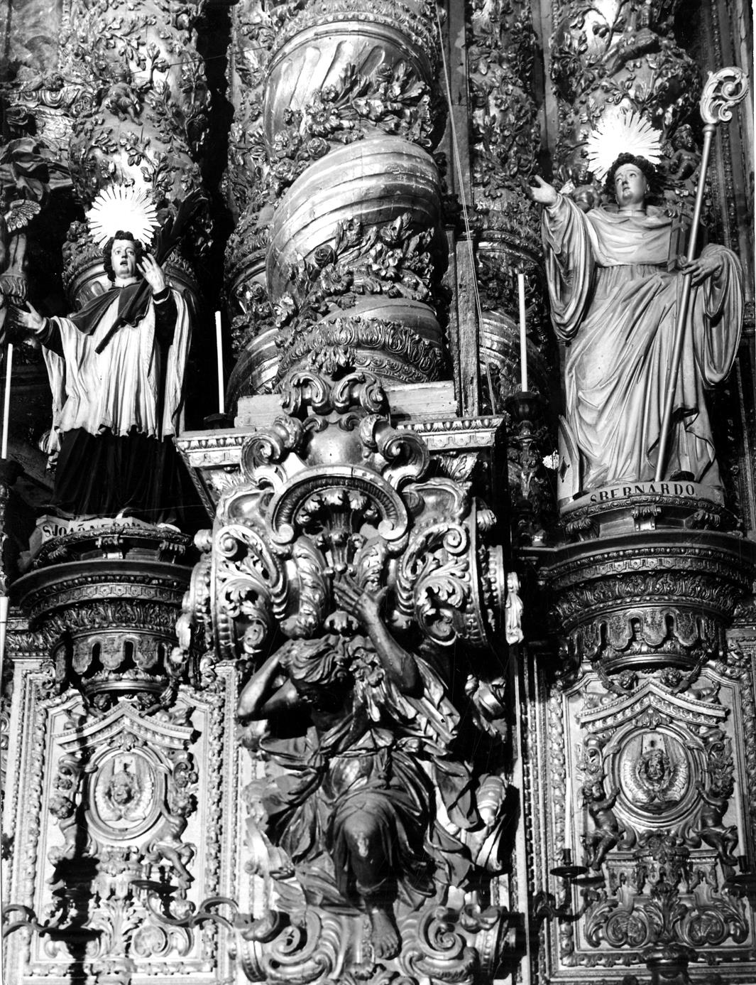 Igreja da Sé : retábulo : imagens de São João e São Bernardo